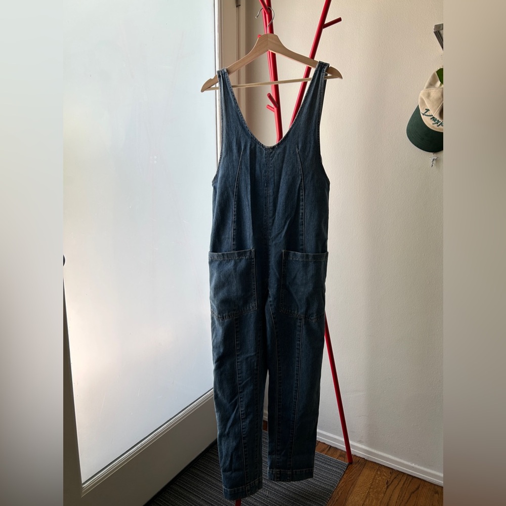 Happily Grey Dark Blue Denim Jumpsuit